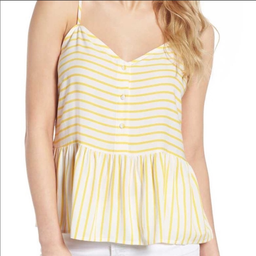 Cupcakes and Cashmere peplum cami Sz S